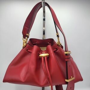 Jimmy Choo Ruby Red Leather Bucket Bag
